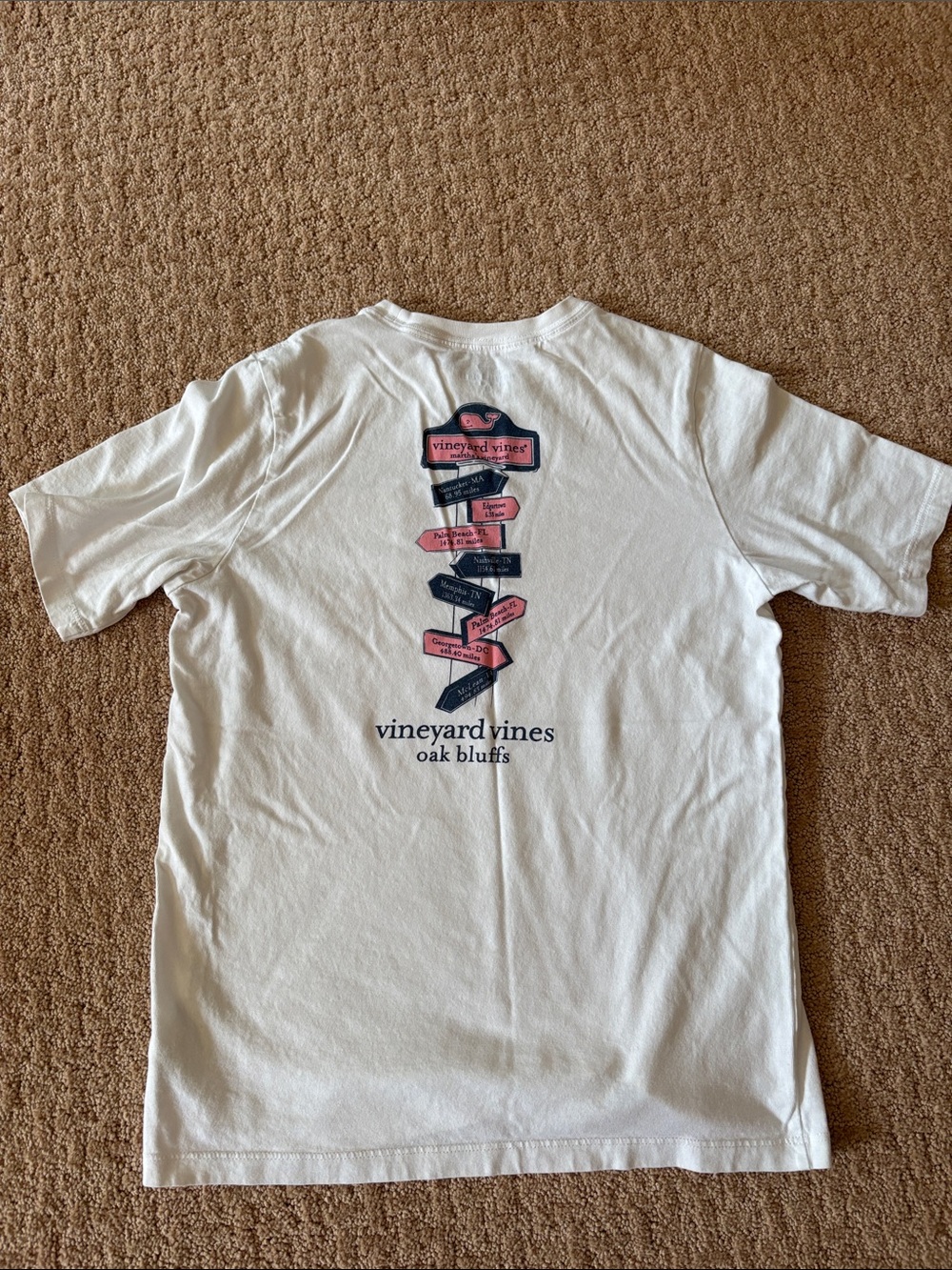 EUC boys vineyard vines oak bluffs tee, size M (12-14)